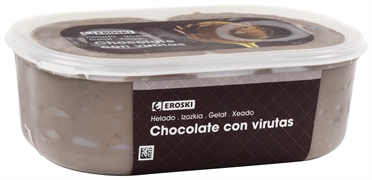 EROSKI Helado de chocolate con virutas