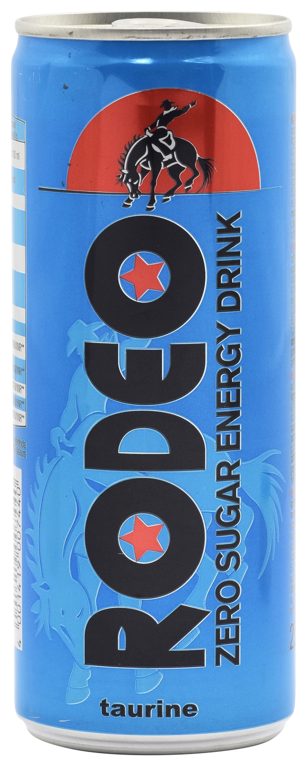 bebida energética RODEO ZERO SUGAR ENERGY DRINK todos los detalles
