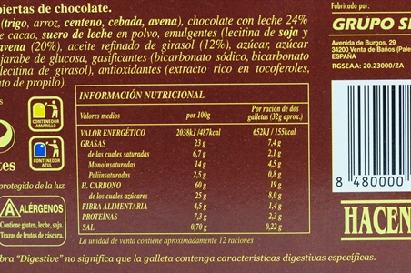 HACENDADO MERCADONA AVENA DIGESTIVE DE CHOCOLATE CON LECHE Valor hacendado-mercadona-avena-digestive-de-chocolate-con-leche-valor