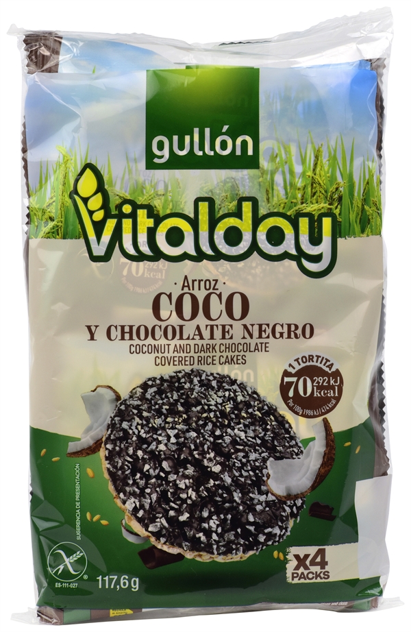 VITALDAY TORTITA DE ARROZ COCO Y CHOCOLATE NEGRO 2026| OCU