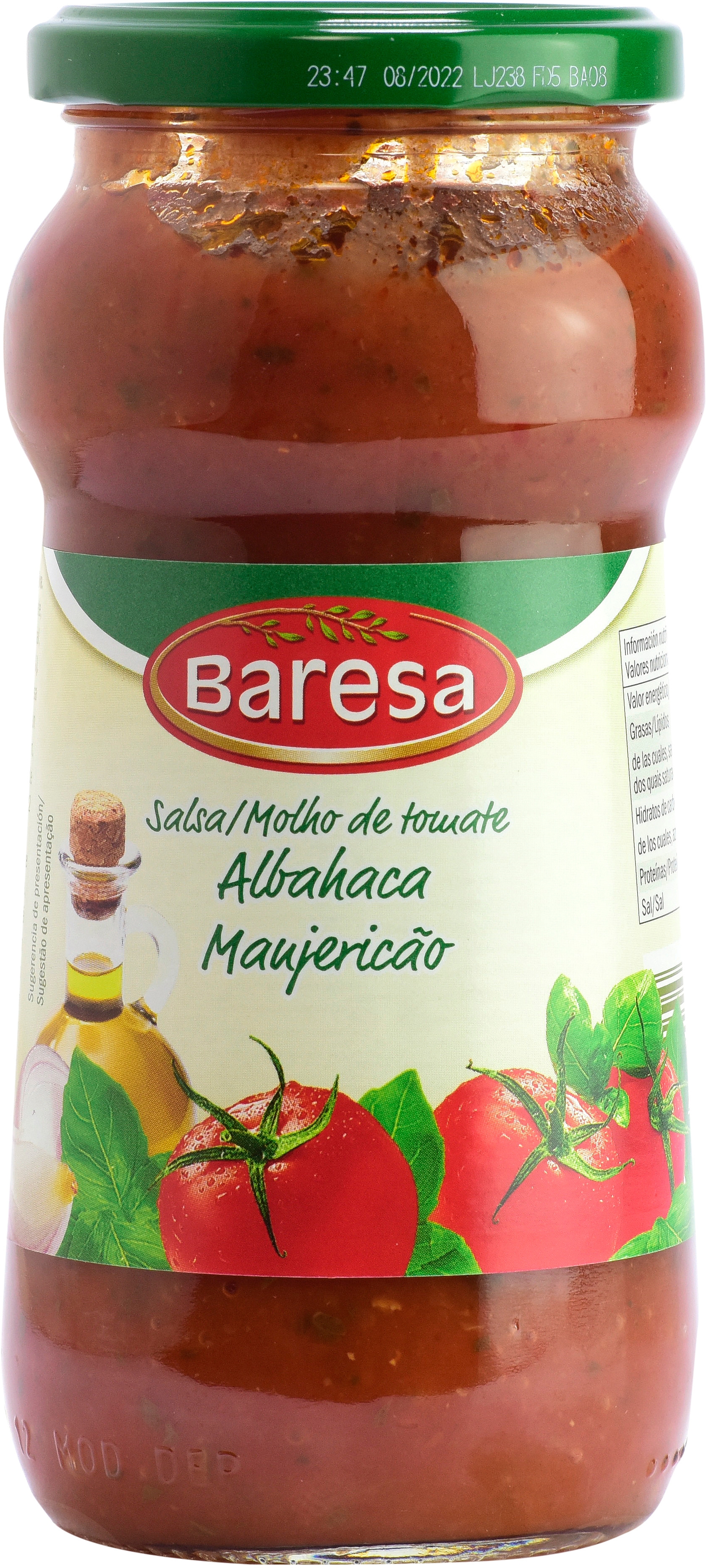 Valor nutricional de BARESA (LIDL) SALSA ALBAHACA OCU